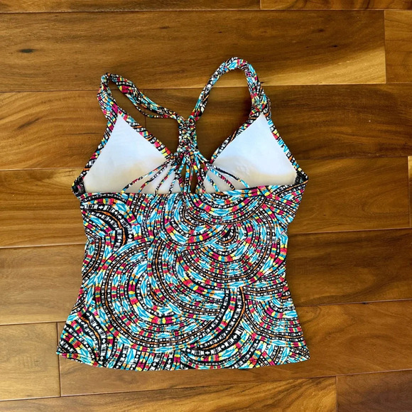 a.n.a. Built in Bra Tankini Top size 6 - Picture 2 of 3